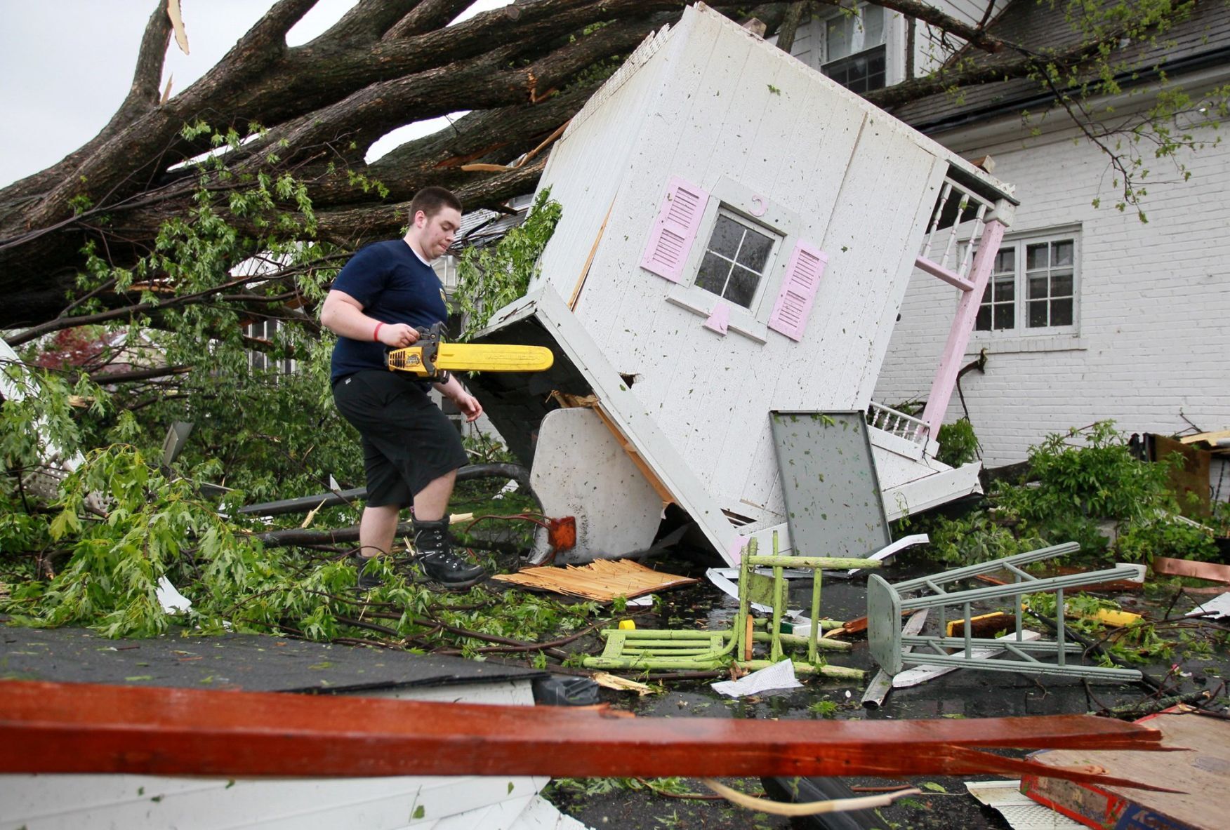Tornado damage in Ferguson